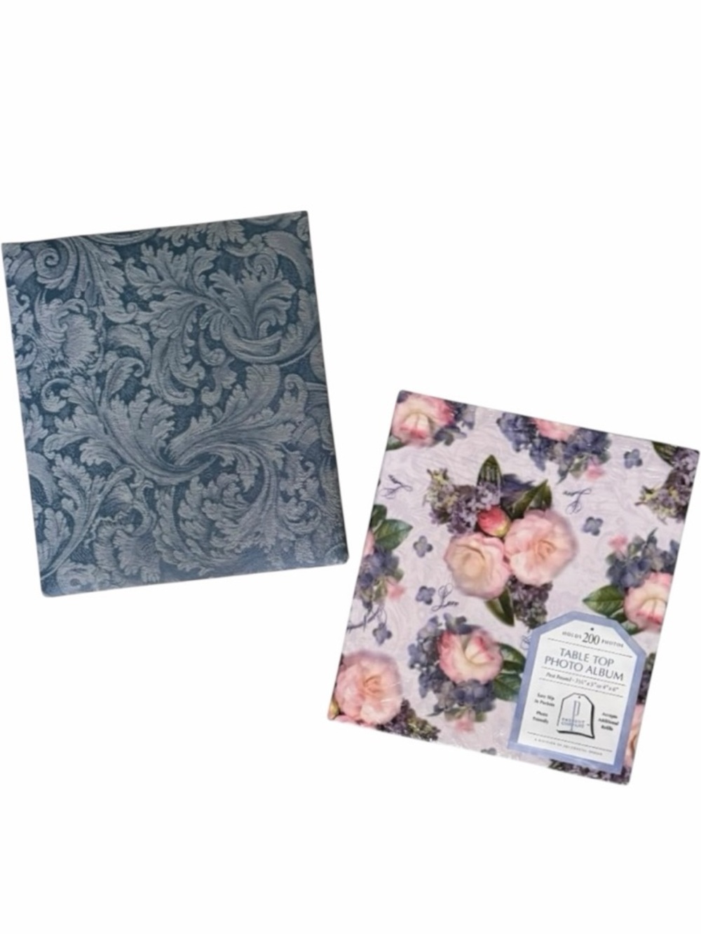 Set of 2 Maude Asbury and Tri-Coastal Design Floral Table Top Photo Albums